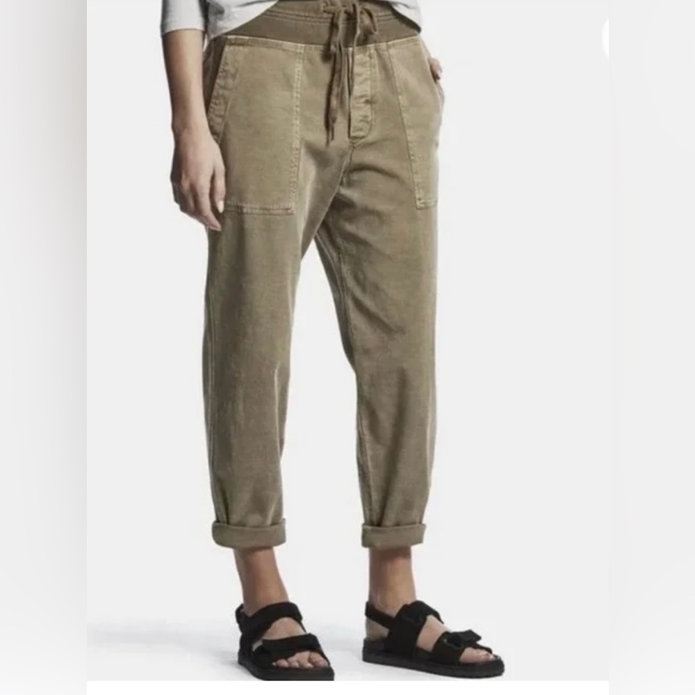 James Perse Pull On Clean Cargo Pants Size 4 Verbana Mixed Media WACS1862 XL